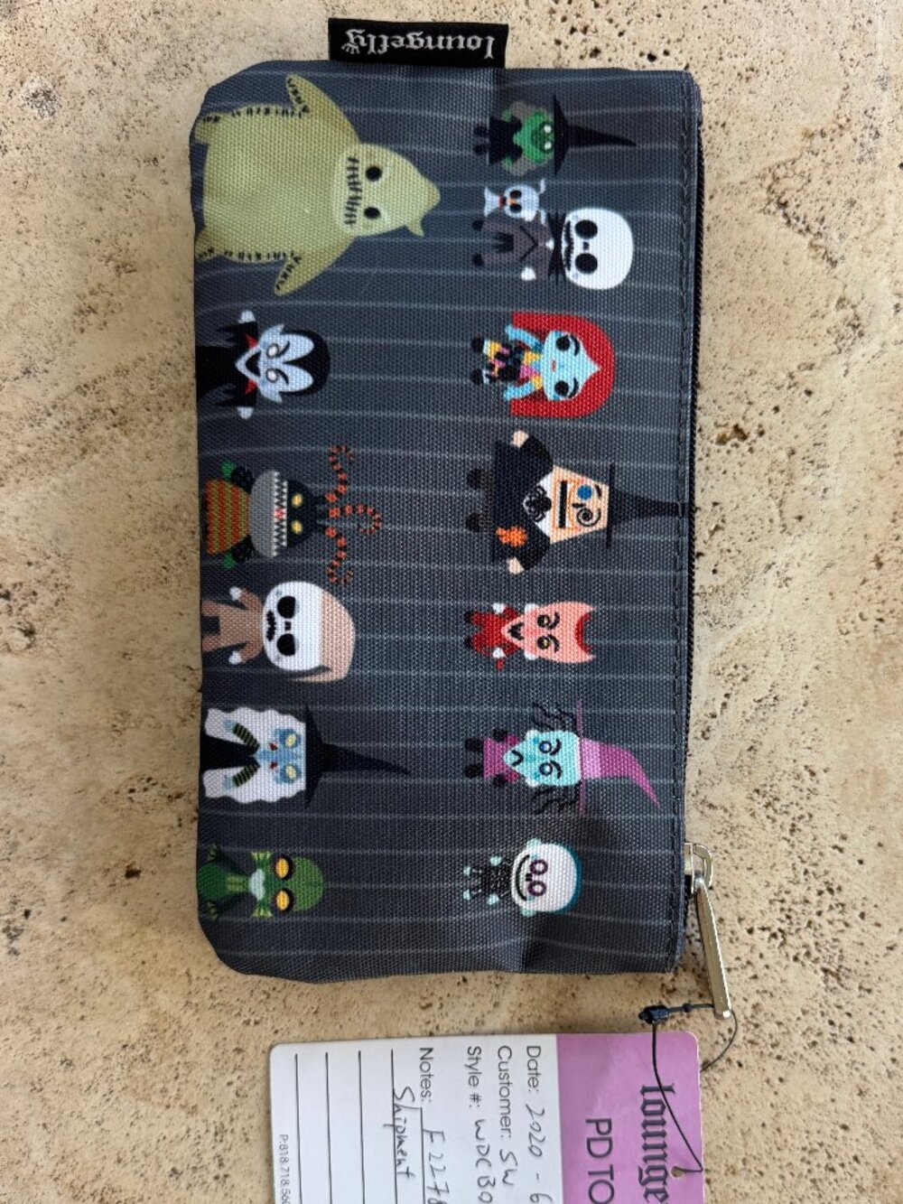 Loungefly Disney Nightmare Before Christmas Chibi Characters Cosmetic Pouch Bag